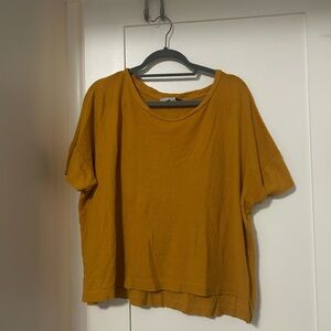 LOFT Gold Boxy Shirt Size XL